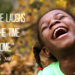 She laughs at the time to come...