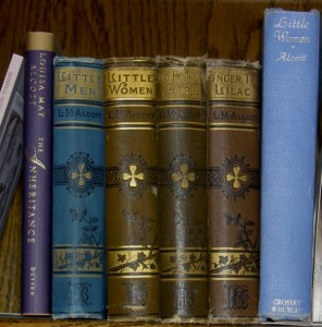 photo of Gretchen's grandmother's Alcott shelf