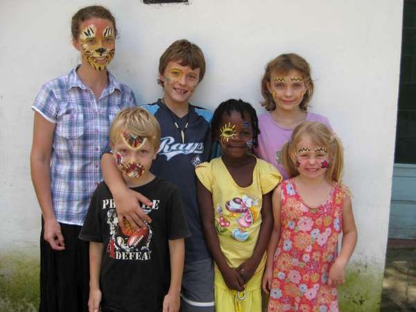 Africa themed face painting with my students