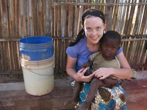 me with my buddy Madu (I have a local beauty treatment on my face!)