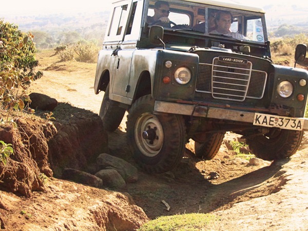 the Rift Valley of Kenya, demonstrating the less-than-ideal roads of Africa