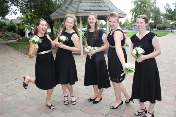 bridesmaids at Theresa's wedding