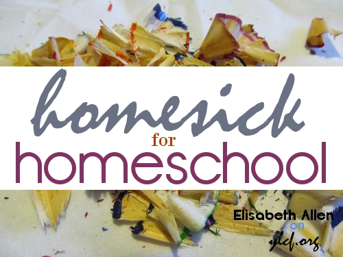 homesick for homeschool