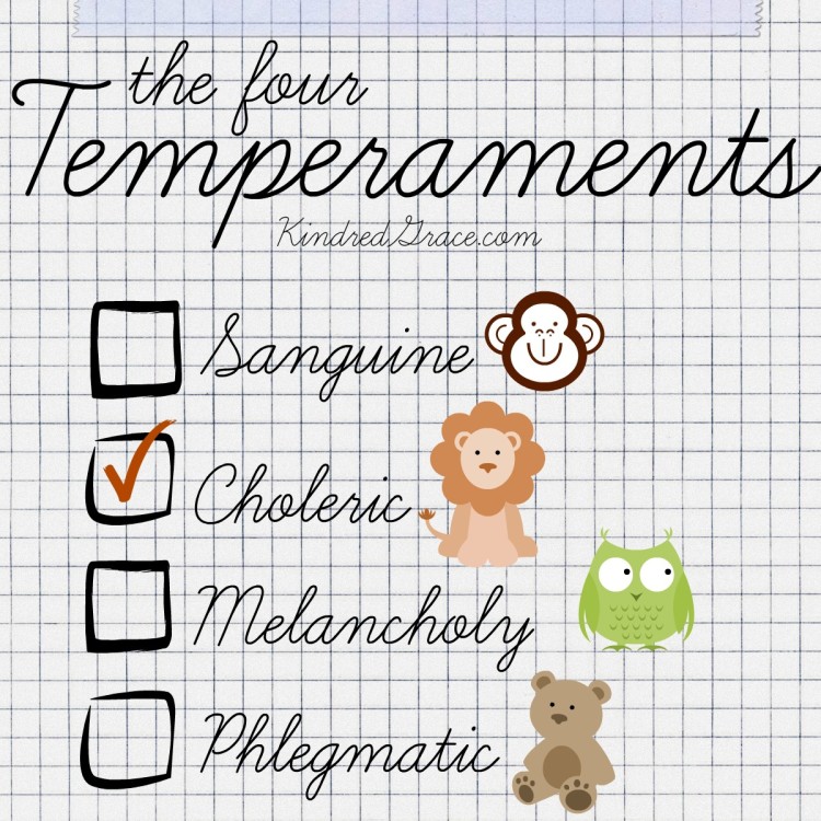 The Four Temperaments {an overview at @KindredGrace}