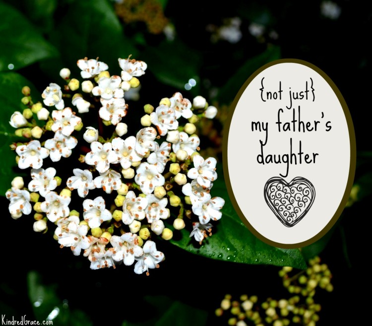 {not just} my father's daughter on @KindredGrace