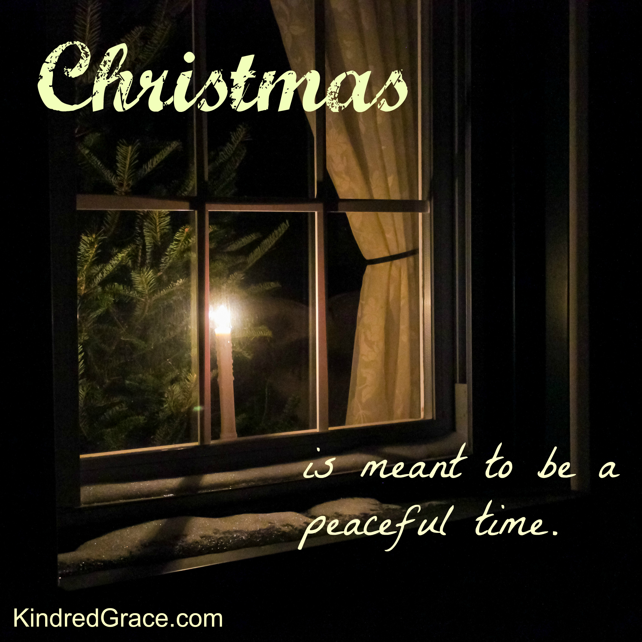 Christmas, to me, is meant to be a peaceful time. A time to reflect on Jesus entering the world as a servant. A chance to slow down the merry-go-round of life and enjoy time with family and loved ones. And I try to reflect that in the choices I make in this season. via @KindredGrace