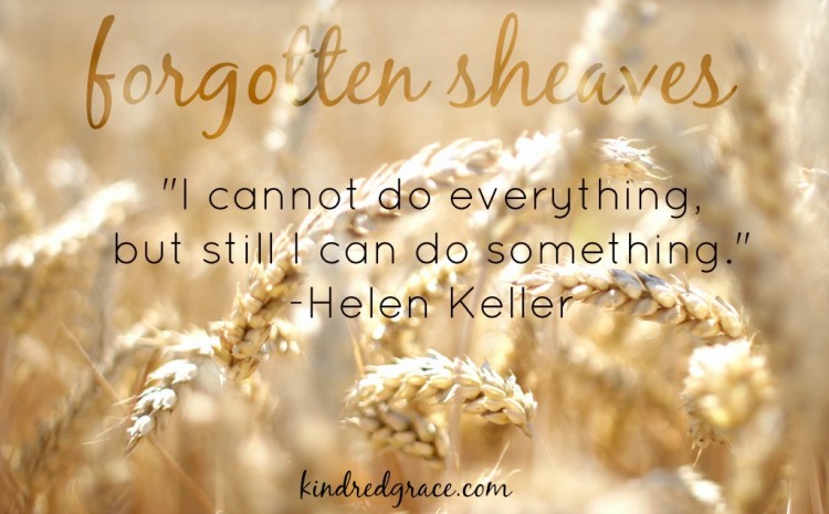 forgotten sheaves/ helen keller quotation