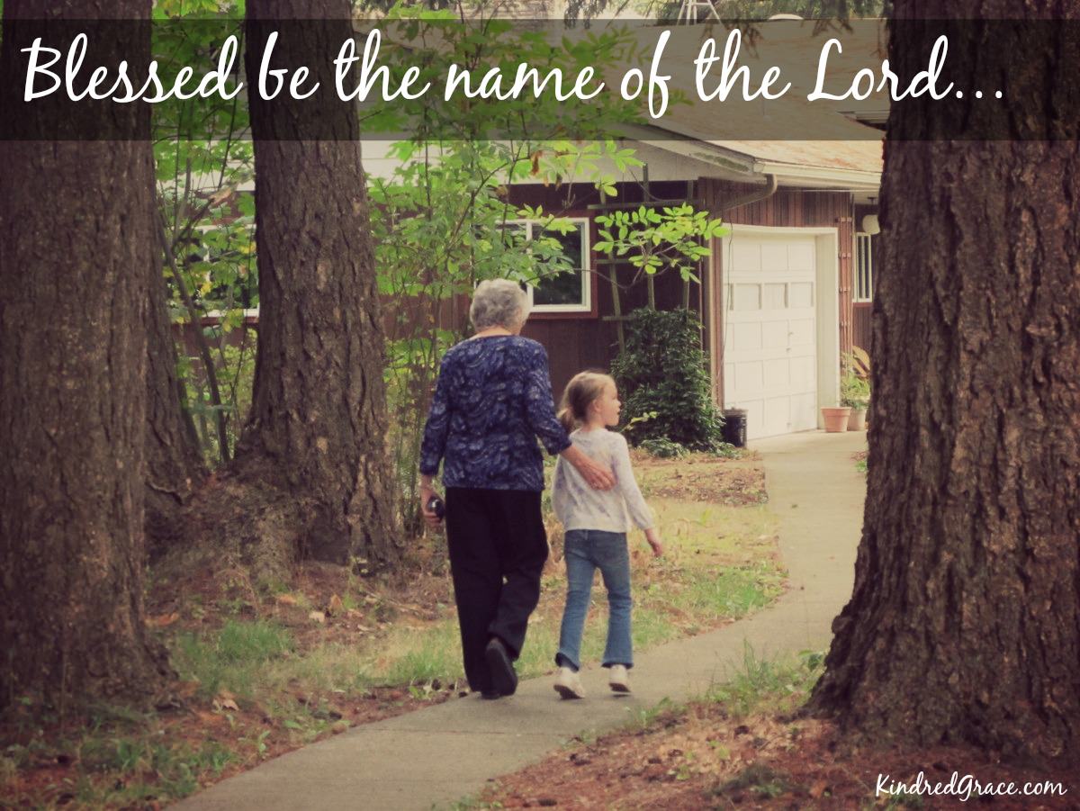 blessed be the name of the Lord