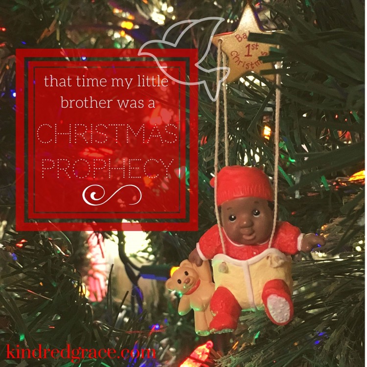 the time my brother was a christmas prophecy, a post by everly pleasant at kindredgrace.com