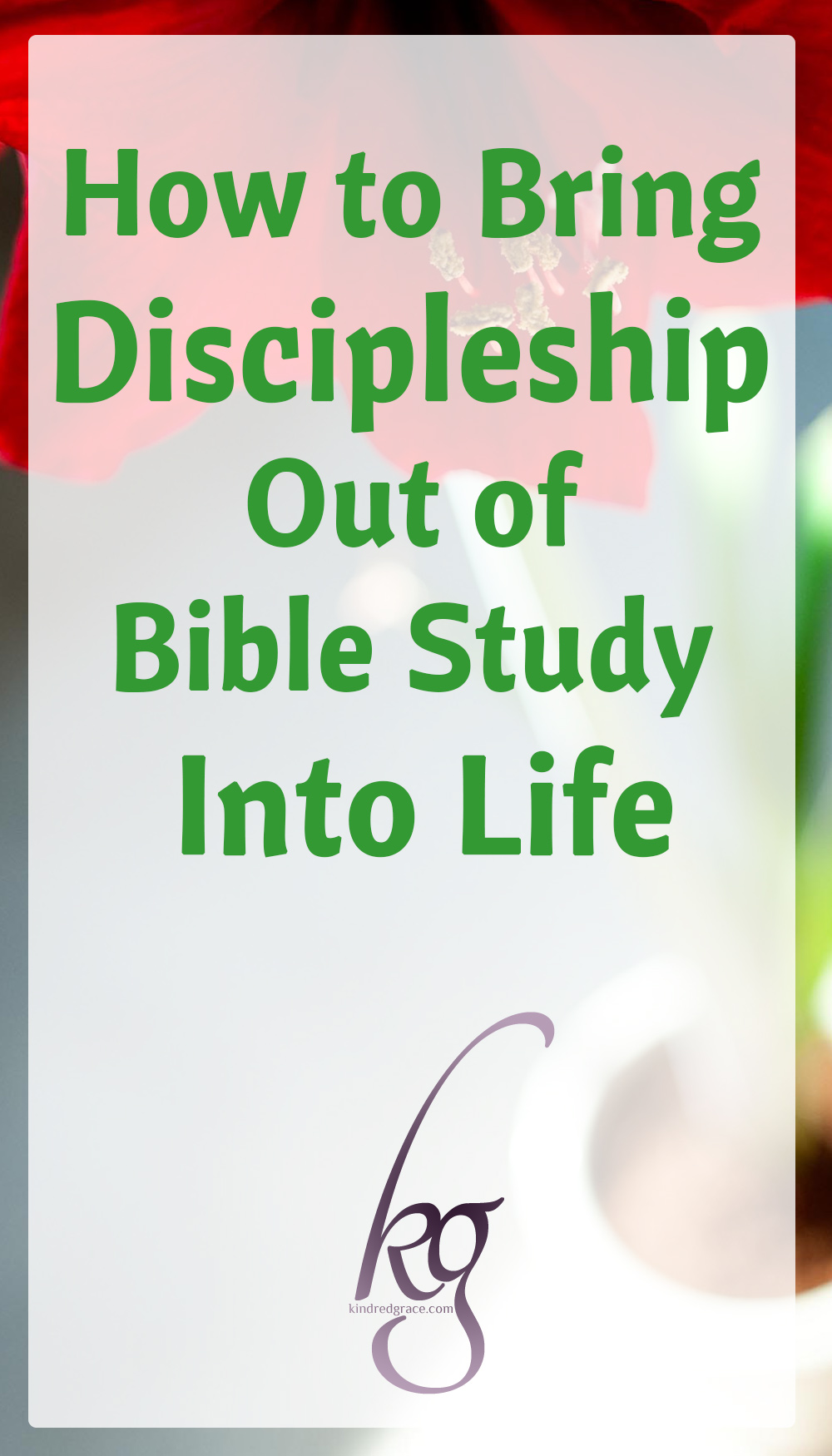 Discipleship as a lifestyle is simply sharing our lives with those whom we are discipling and teaching. It’s bringing the gospel out of a set-aside time and into the nitty-gritty of crying children, broken relationships and unpaid bills. Lifestyle discipleship brings us out of the classroom or counseling setting and into the living room: it is a glorious mess of humility, sacrifice, and dirty hands. via @KindredGrace