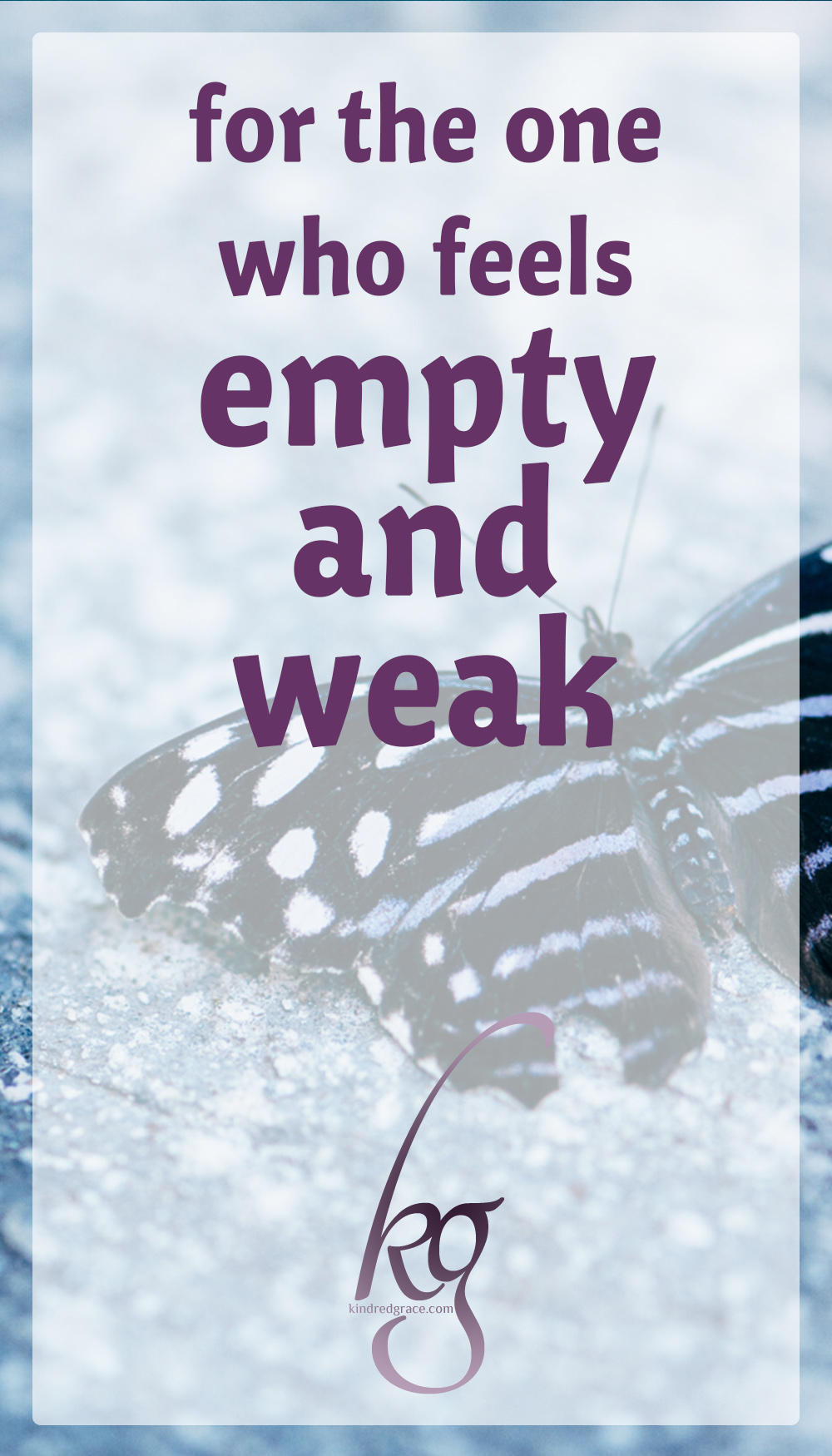 God once promised that His strength is made perfect in weakness, but it’s so easy for me to forget that truth.

My mind tells me I need to serve from strength, but it is the service from weakness that overflows and pours God’s grace into my life and the lives of those around me. via @KindredGrace