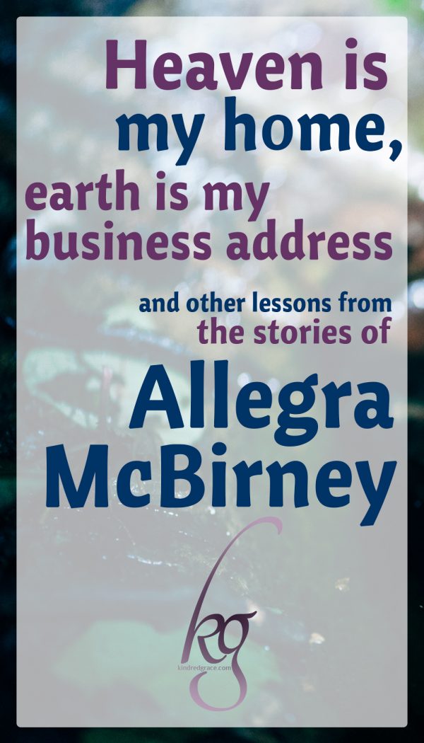 Lessons from the Stories of Allegra McBirney