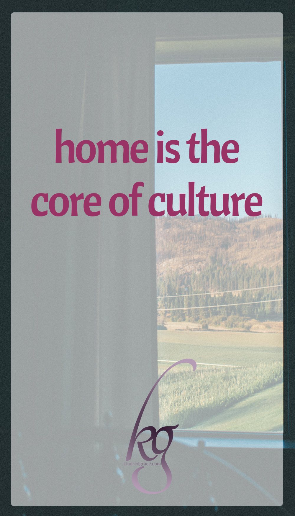 I dreamed of having my own houseful of children, but as the years passed and no husband appeared, an alternate dream was to have a huge old house that could be a sort of ministry boarding house... One element was common to both dreams: the belief that home is the core of culture, and that from its circle I would make my mark on the world. via @KindredGrace