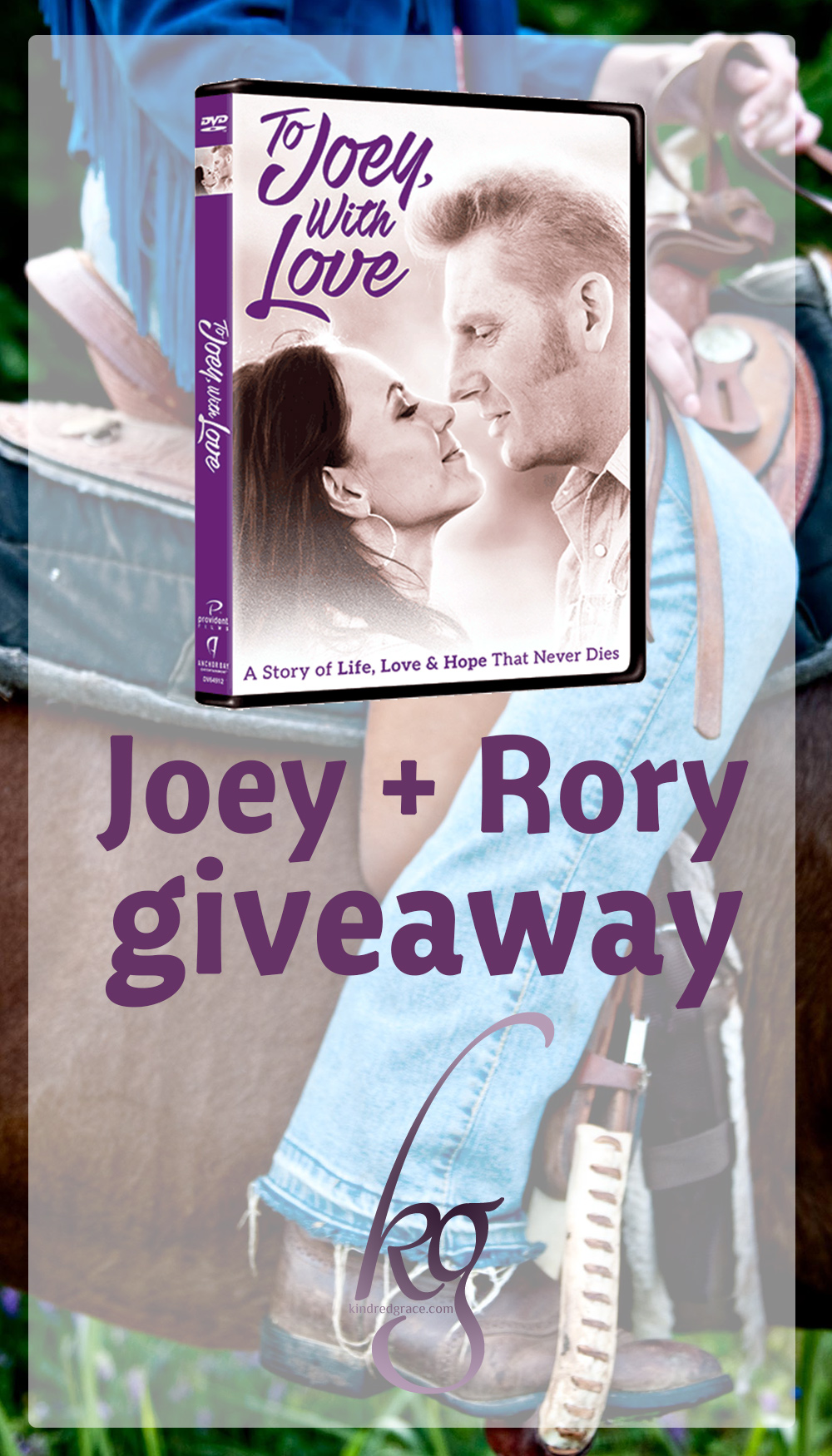 It’s not every day that I watch a movie already knowing how it will end. That’s why Rory’s words at the beginning of the film "To Joey, With Love" captured my attention: We believed God would give us a great story... And He did. (Enter to win your own copy of the DVD!)