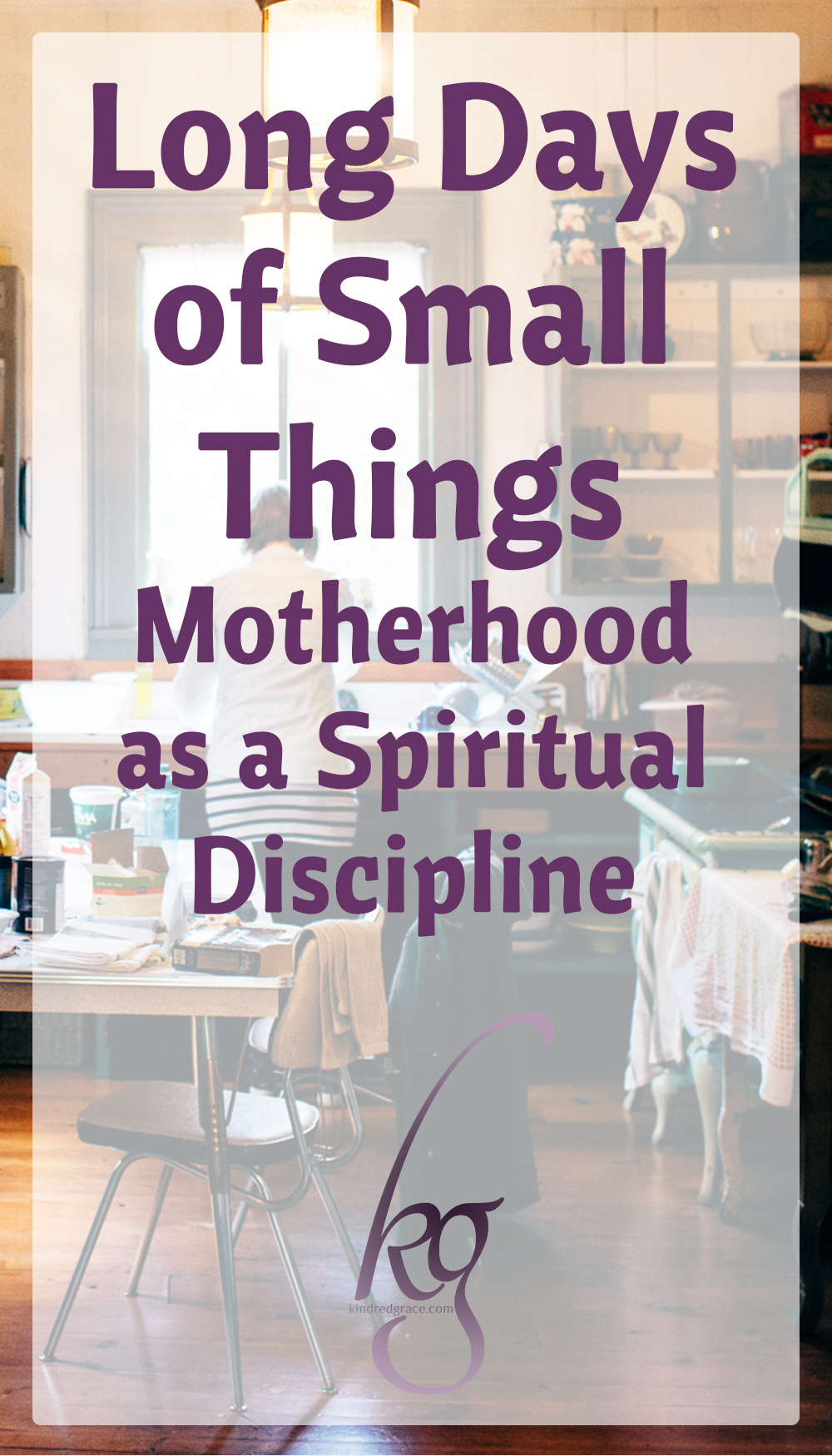 Spiritual disciplines as the mother of young children often look less than impressive, at least for me. But somewhere, in the depths of my soul, I want those things.

I want to be connected to God in every way, not just grabbing at bits and pieces as I rush to the next urgent task. via @KindredGrace