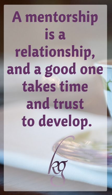 You will always hear me advocating for a real-life mentor: someone who knows you, who sees you on a regular basis, who can cheer you on in your struggles, and call you out on your sins. A mentorship is a relationship, and a good one takes time and trust to develop. 