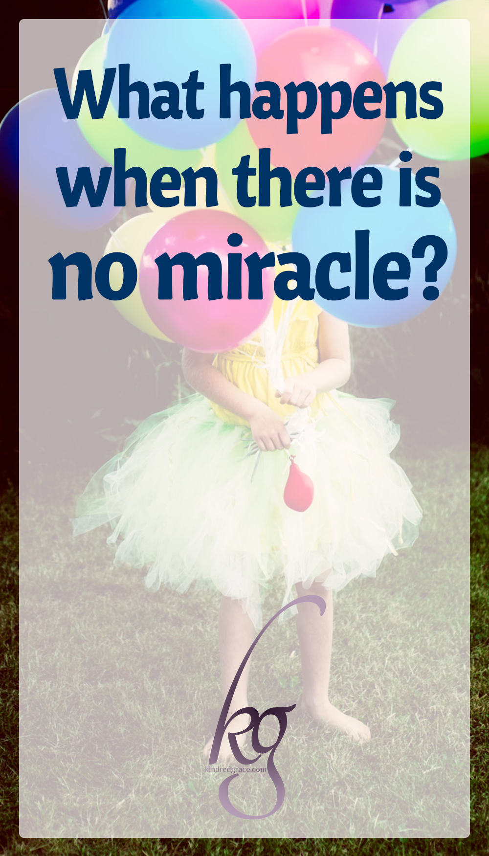 My son was dying and the weight of that reality meant I did everything to keep him alive while praying for a miracle. But what happens when there is no miracle? No immediate healing? No answer in the long darkness? via @KindredGrace