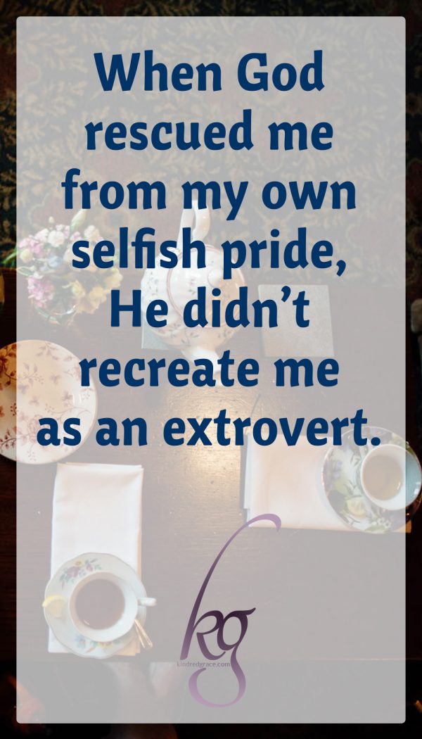 When God rescued me from my own selfish pride, He didn’t recreate me as an extrovert. I still prefer small groups. I still struggle with initiating, with making small talk, with drawing others into the conversation. But as an introvert who loves people, I have learned that the vast majority of people really just need (and in fact may be desperately longing for) a listening ear. To listen is to give an enormous gift. 