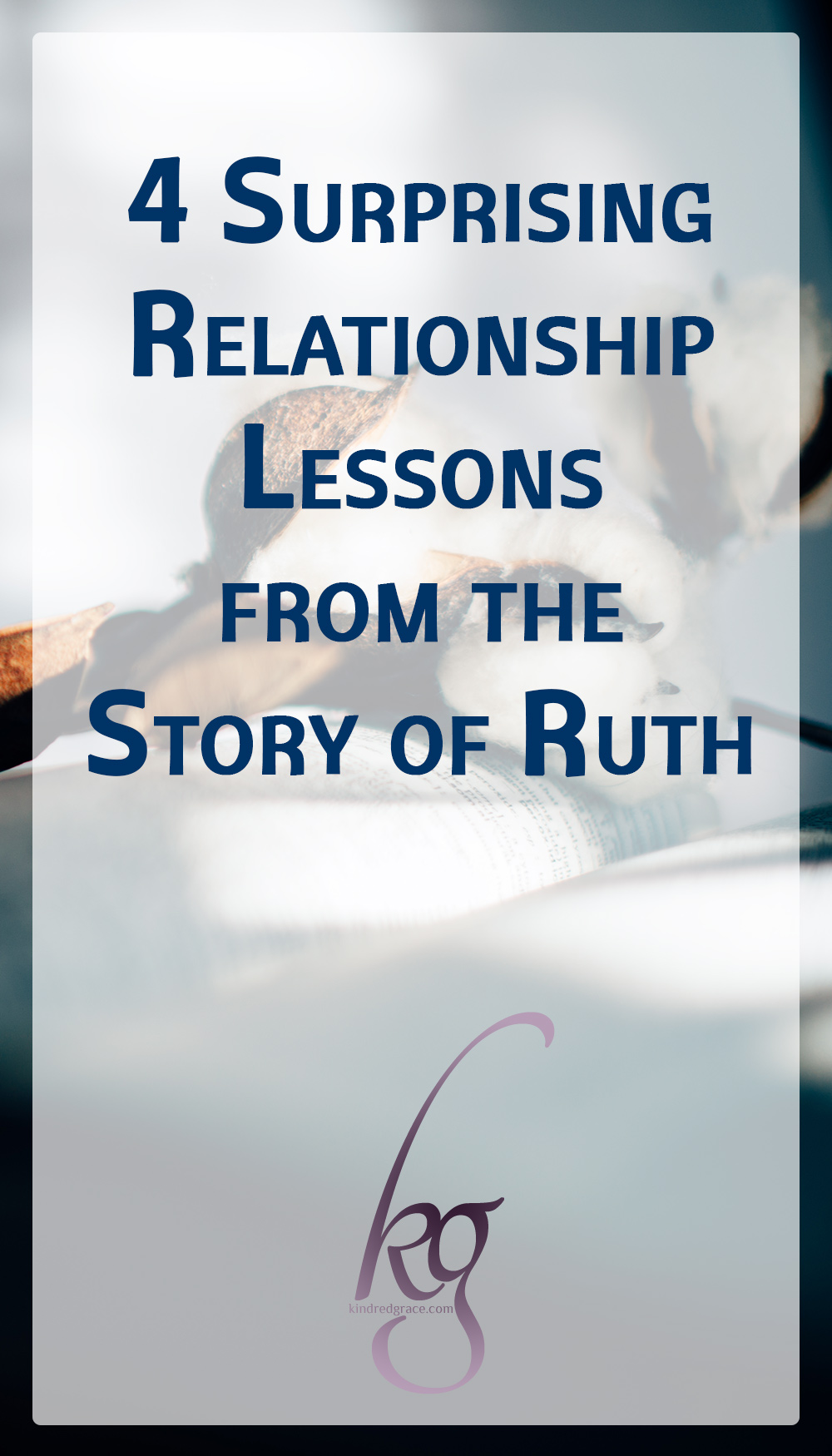 No matter how much I think I know a Bible story, I can always go back and learn more as I read it from a different place in life. When I was young, all I could see was Ruth’s perspective. Now, years later and my sons fully grown, I am learning a lot from this woman called Naomi who lost much and whom God chose to bless the rest of her days through the love of a daughter in law. via @KindredGrace