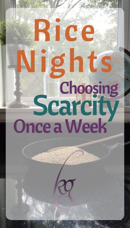 choosing scarcity once a week